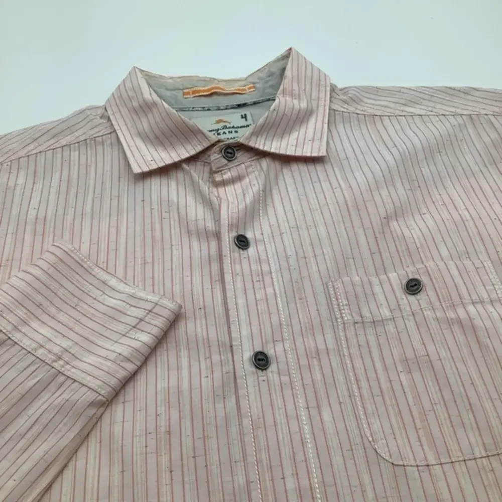 Tommy Bahama Jeans Island Crafted Mens LS Button Up Shirt Orange Size M. - Picture 1 of 5